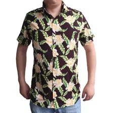 Camisa Floral Estampa Florida Camiseta Hawaii Verão Modas