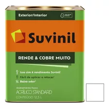 Pintura Latex 12,5l Suvinil Rinde Cubre Mucho Int Ext Blanco