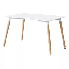 Mesa Comedor Rectangular Eames Empoli Con Patas De Madera