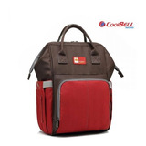 Bolso Pañalera Multifuncional Coolbell Cb-9003 Cafe/rojo