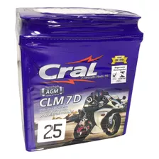 Bateria Moto 7 Ah Clm7d Honda Xr 250 Tornado Todos Cral