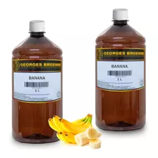 Kit 2 Essências De Banana Aroma Gb 1 Litro Cada Alimentícia 