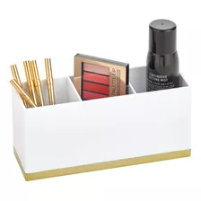 Mdesign Organizador De Maquillaje De Plástico Con 3 Seccione