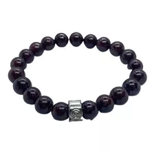 Pulsera De Piedra Natural - Pulsera Masculina De Granate 9mm