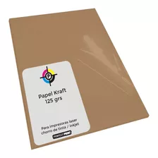 Papel Kraft A4 1000 Hojas Misionero Madera 125 Grs Marrón