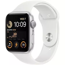 Reloj Smartwatch Apple Watch Series Se 40mm Aluminio Silver Color De La Caja Gris Color De La Malla Blanco Color Del Bisel Gris Diseño De La Malla Liso