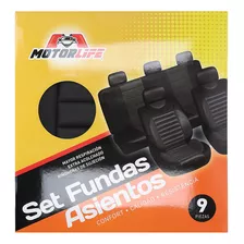 Motorlife Cubre Asientos Negro Confort