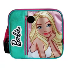 Lonchera Escolar Barbie Original Bolso Niña Turquesa