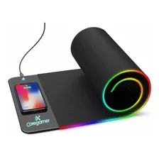 Mouse Pad Gaming Rgb Xxl Con Cargador Inalambrico P/ Celular