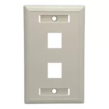 Faceplate 2 Puertos Rj45 Hellermanntyton Tapa Bastidor