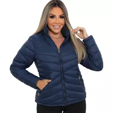 Jaqueta Feminina Nylon Capuz Removível Tendência Inverno