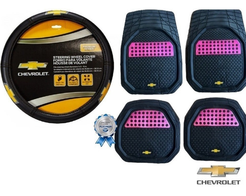Tapetes 4pz Chevrolet + Cubrevolante Spark 2015
