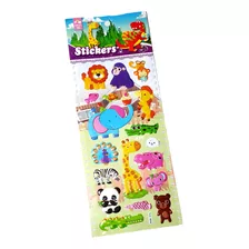 Cartela Stickers Adesivos Decorativo Alto Relevo Animais