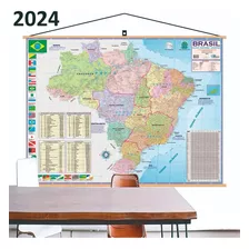 Mapa Brasil Moldura Banner Laminado Gigante 120x90cm - Atual