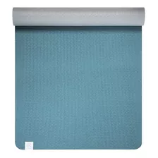 Tapete Yoga Gaiam Performance Mat Pvc Reversible 2 Texturas Color Azul Gris