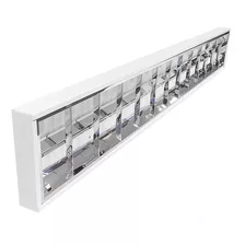 Luminária Led Sobrepor Com Aletas Para 2 Tubo Leds 120cm