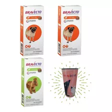 Combo Bravecto 2 4,5 A 10kg + 1 10a20 Antipulga Carrapato