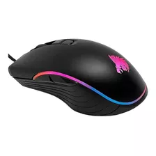 Mouse Optico Cobra Gaming Iluminacion 6 Botones 3200 Dpi Negro