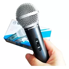 Microfone Com Fio Dinâmico Profissional Metal Cabo 5mts Top