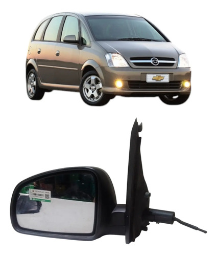 Retrovisor Manual Chevrolet Gm Meriva 2004 A 2009 Esquerdo