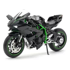 Kawasaki Ninjah2r Miniatura Metal Autos Luzes E Som 1:12