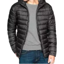 Jaqueta Casaco Masculino Puffer Com Capuz Preto Quente