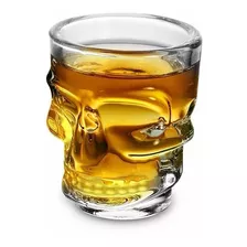 Copo Shot Caveira Vidro Dose Vodka Skull Tequila Bar Caneca Cor Transparentes