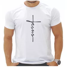 Camisetas Jesus Camisa Gospel Manga Curta 100% Algodão 30.1