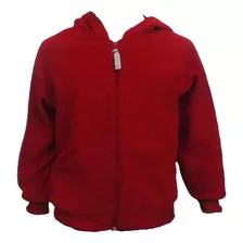 Campera Micro Polar Niño Manga Ranglan Con Capucha