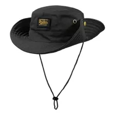 Sombrero Australiano Negro Boonie Pesca Premium Envio Gratis