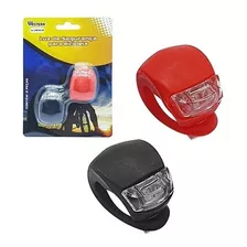 Kit Com 2 Lâmpadas Led Para Bicicleta Dianteira E Trazeira