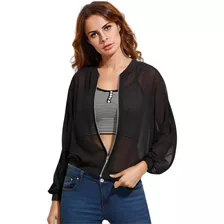 Hermosa Blusa Manga Larga Acabados Transparentes Mujer Ideal