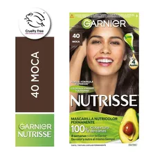 Kit De Coloración Permanente Garnier Nutrisse 4 Aceites Tono 40 Clasico