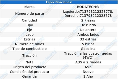 Mazas Rueda Delanteras Mitsubishi Raider V6 3.7l 4wd 06-09 Foto 2