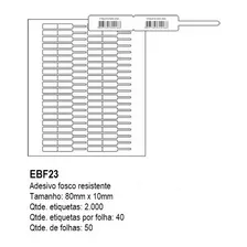 Ebf23 Etiqueta 80x10 Adesiva P/ Joia, Óculos - 2.000 Etiq.