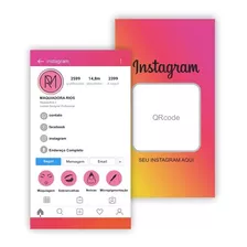 500 Cartão De Visita/fidelidade Perfil Do Instagram E Qrcode