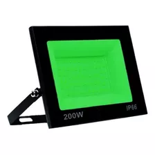 Refletor Led 200w Holofote Prova Dágua Ip66 Verde