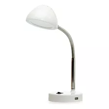 Lum. De Escritorio Led 3.5w 4000k Blan. C/usb Sica Estructura Blanco Pantalla Blanco