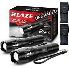 Linterna Tactica Led Con Zoom 5 Modos Impermeable - Pack X 2