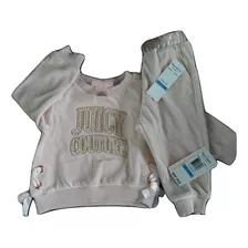 Conjunto / Set Plush Y Raso 6 A 9 Meses Juicy Couture Nena