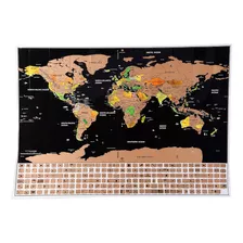 Póster Xl De Raspadura De Mapa Mundial Y Estados Unido...
