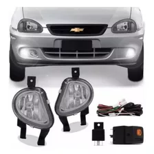 Kit Farol Milha Corsa Classic 2000 2001 2002 Botão Original