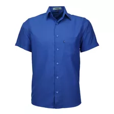 Camisa Manga Curta Tradicional Com Bolso Varias Cores