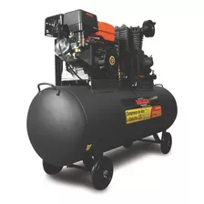 Compresor De Aire 13 Hp Motor A Gasolina (300 Lts) Mikels Color Negro Frecuencia 0 Hz