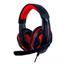 Fone De Ouvido Gamer Knup Kp-396 Preto E Vermelho