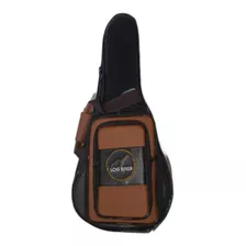 Bag Extra Luxo Cavaco Cavaquinho Em Lona Preto Com Pelúcia