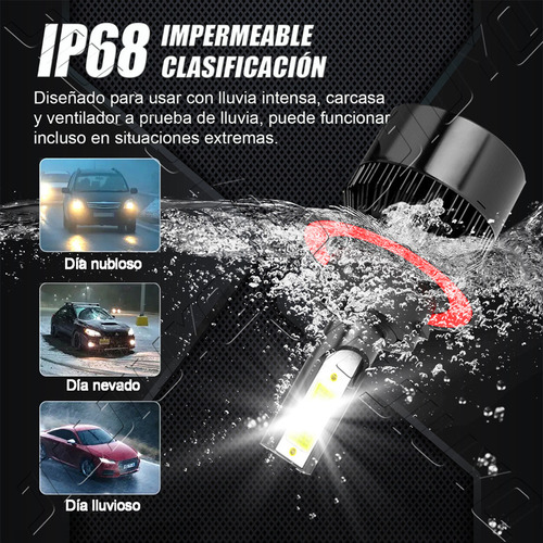 Kit Faros Luz Led H13 14000lm Para Dodge Haz Alta/baja Foto 9