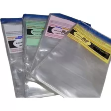 100 Sacos Pp Adesivos 15x25+3cmx0,10mm Para Dvds E Blu- Ray