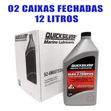Óleo De Motor Quicksilver Mineral Tc-w3 2 Tempos Para Veículos Náuticos 1 Kit De 12 Unidades / 12l