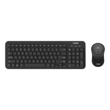 Kit De Teclado Y Mouse Inalámbrico Noga S5600 Español Latinoamérica De Color Negro